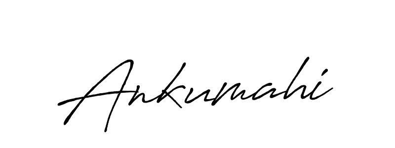 Use a signature maker to create a handwritten signature online. With this signature software, you can design (Antro_Vectra_Bolder) your own signature for name Ankumahi. Ankumahi signature style 7 images and pictures png