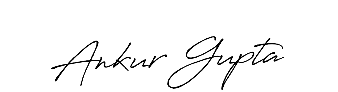 How to make Ankur Gupta name signature. Use Antro_Vectra_Bolder style for creating short signs online. This is the latest handwritten sign. Ankur Gupta signature style 7 images and pictures png