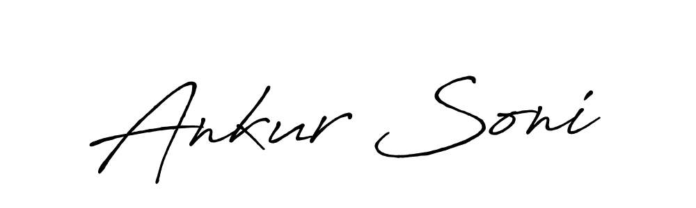 Make a beautiful signature design for name Ankur Soni. With this signature (Antro_Vectra_Bolder) style, you can create a handwritten signature for free. Ankur Soni signature style 7 images and pictures png