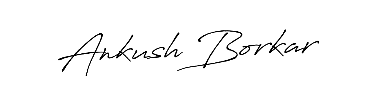 How to make Ankush Borkar name signature. Use Antro_Vectra_Bolder style for creating short signs online. This is the latest handwritten sign. Ankush Borkar signature style 7 images and pictures png