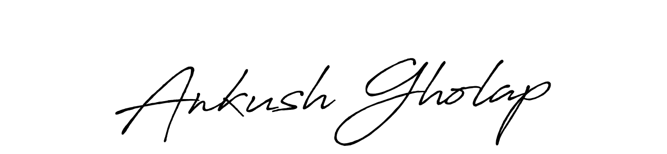Antro_Vectra_Bolder is a professional signature style that is perfect for those who want to add a touch of class to their signature. It is also a great choice for those who want to make their signature more unique. Get Ankush Gholap name to fancy signature for free. Ankush Gholap signature style 7 images and pictures png
