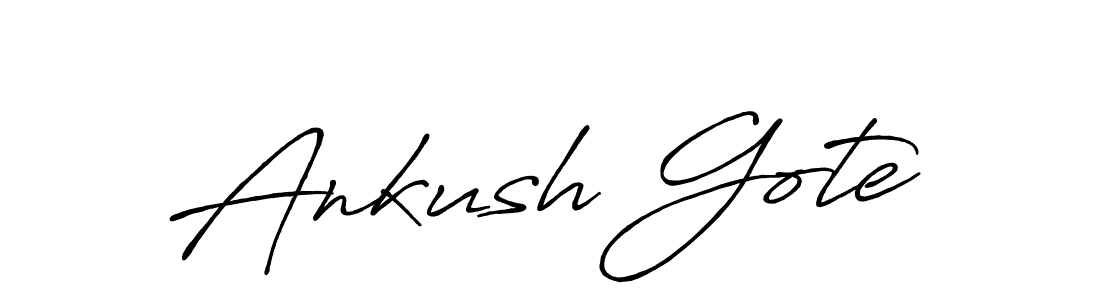 Design your own signature with our free online signature maker. With this signature software, you can create a handwritten (Antro_Vectra_Bolder) signature for name Ankush Gote. Ankush Gote signature style 7 images and pictures png