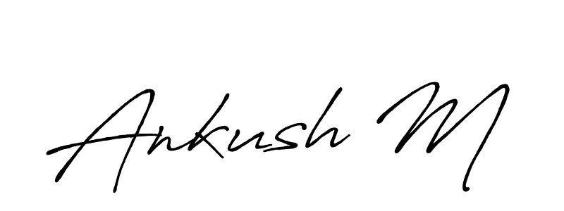 Design your own signature with our free online signature maker. With this signature software, you can create a handwritten (Antro_Vectra_Bolder) signature for name Ankush M. Ankush M signature style 7 images and pictures png