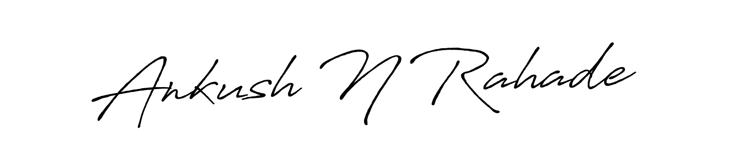 Antro_Vectra_Bolder is a professional signature style that is perfect for those who want to add a touch of class to their signature. It is also a great choice for those who want to make their signature more unique. Get Ankush N Rahade name to fancy signature for free. Ankush N Rahade signature style 7 images and pictures png