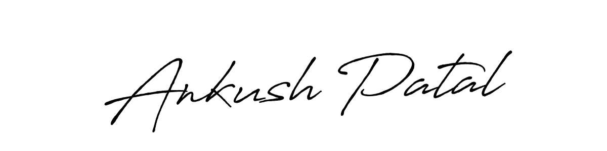 How to make Ankush Patal name signature. Use Antro_Vectra_Bolder style for creating short signs online. This is the latest handwritten sign. Ankush Patal signature style 7 images and pictures png