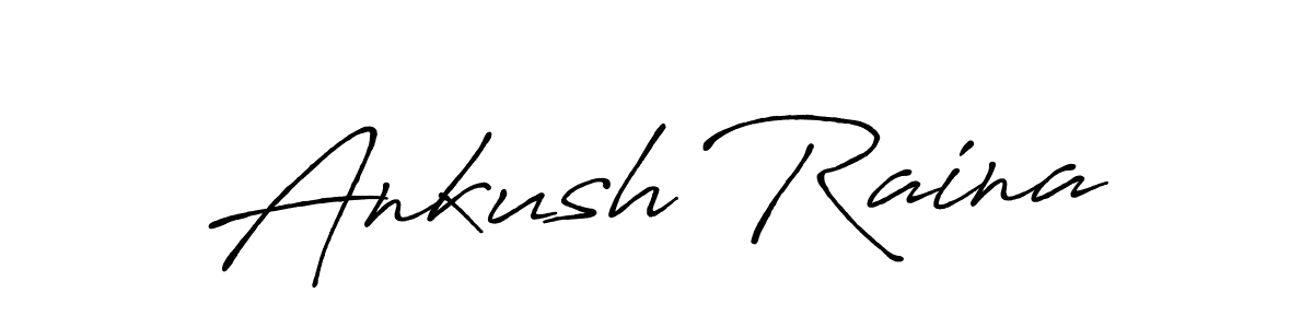 How to make Ankush Raina name signature. Use Antro_Vectra_Bolder style for creating short signs online. This is the latest handwritten sign. Ankush Raina signature style 7 images and pictures png