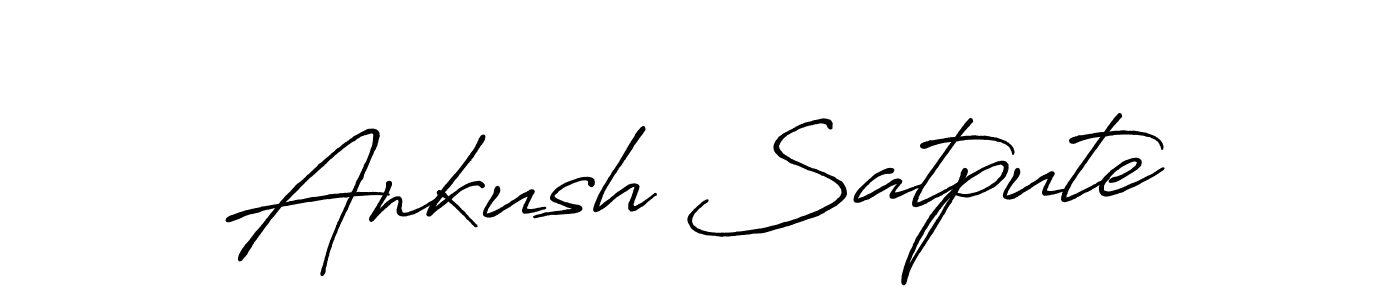 Ankush Satpute stylish signature style. Best Handwritten Sign (Antro_Vectra_Bolder) for my name. Handwritten Signature Collection Ideas for my name Ankush Satpute. Ankush Satpute signature style 7 images and pictures png