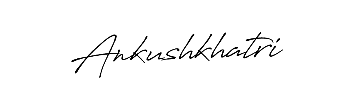 How to make Ankushkhatri name signature. Use Antro_Vectra_Bolder style for creating short signs online. This is the latest handwritten sign. Ankushkhatri signature style 7 images and pictures png