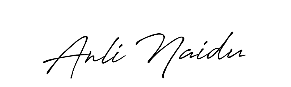 Design your own signature with our free online signature maker. With this signature software, you can create a handwritten (Antro_Vectra_Bolder) signature for name Anli Naidu. Anli Naidu signature style 7 images and pictures png