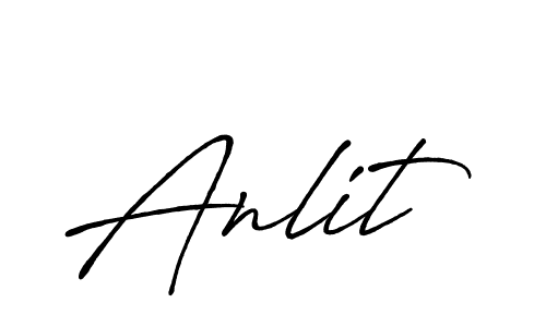 Anlit stylish signature style. Best Handwritten Sign (Antro_Vectra_Bolder) for my name. Handwritten Signature Collection Ideas for my name Anlit. Anlit signature style 7 images and pictures png
