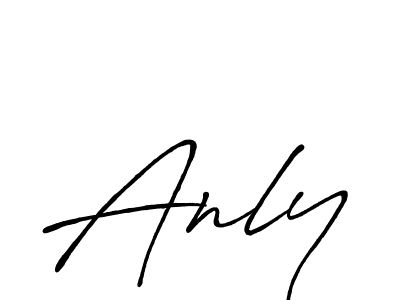 Anly stylish signature style. Best Handwritten Sign (Antro_Vectra_Bolder) for my name. Handwritten Signature Collection Ideas for my name Anly. Anly signature style 7 images and pictures png