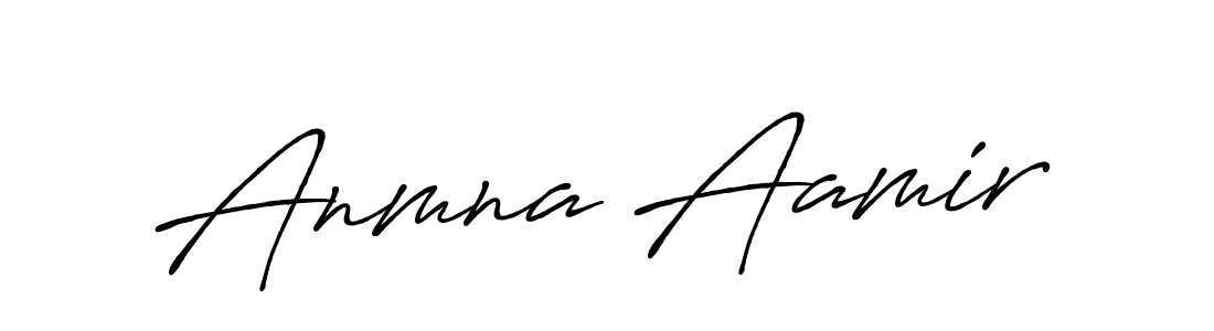 How to make Anmna Aamir signature? Antro_Vectra_Bolder is a professional autograph style. Create handwritten signature for Anmna Aamir name. Anmna Aamir signature style 7 images and pictures png