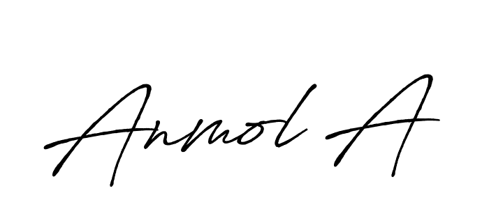 Make a beautiful signature design for name Anmol A. With this signature (Antro_Vectra_Bolder) style, you can create a handwritten signature for free. Anmol A signature style 7 images and pictures png