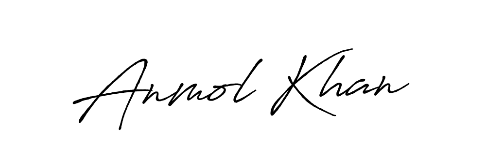 Make a beautiful signature design for name Anmol Khan. With this signature (Antro_Vectra_Bolder) style, you can create a handwritten signature for free. Anmol Khan signature style 7 images and pictures png