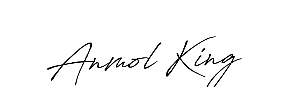 Also You can easily find your signature by using the search form. We will create Anmol King name handwritten signature images for you free of cost using Antro_Vectra_Bolder sign style. Anmol King signature style 7 images and pictures png