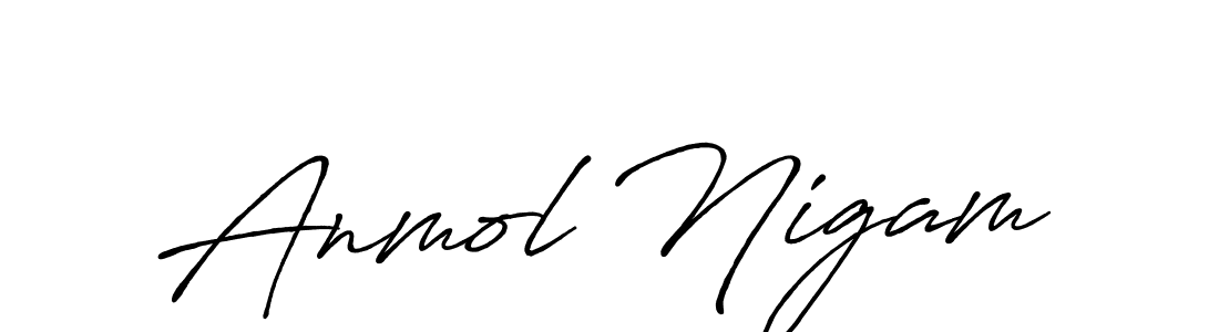 How to make Anmol Nigam signature? Antro_Vectra_Bolder is a professional autograph style. Create handwritten signature for Anmol Nigam name. Anmol Nigam signature style 7 images and pictures png