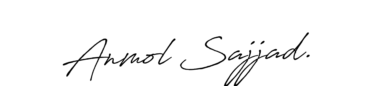 The best way (Antro_Vectra_Bolder) to make a short signature is to pick only two or three words in your name. The name Anmol Sajjad. include a total of six letters. For converting this name. Anmol Sajjad. signature style 7 images and pictures png