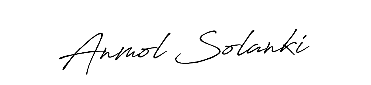 Design your own signature with our free online signature maker. With this signature software, you can create a handwritten (Antro_Vectra_Bolder) signature for name Anmol Solanki. Anmol Solanki signature style 7 images and pictures png