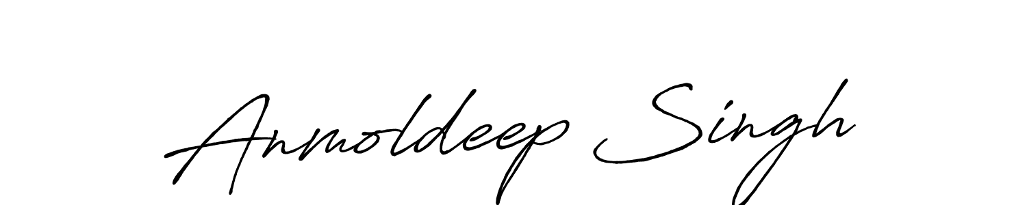 Create a beautiful signature design for name Anmoldeep Singh. With this signature (Antro_Vectra_Bolder) fonts, you can make a handwritten signature for free. Anmoldeep Singh signature style 7 images and pictures png