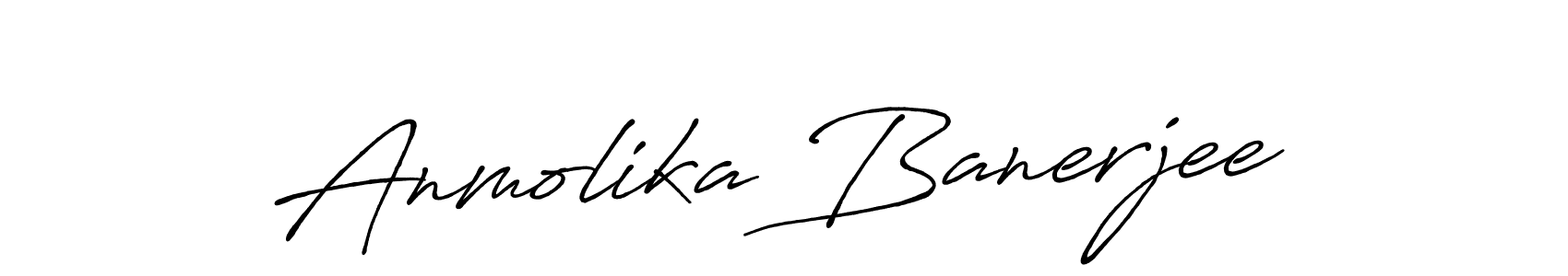 Anmolika Banerjee stylish signature style. Best Handwritten Sign (Antro_Vectra_Bolder) for my name. Handwritten Signature Collection Ideas for my name Anmolika Banerjee. Anmolika Banerjee signature style 7 images and pictures png