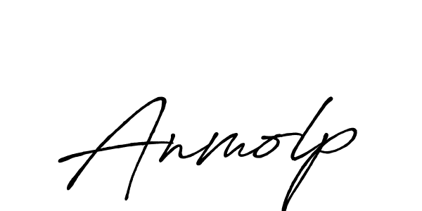 Use a signature maker to create a handwritten signature online. With this signature software, you can design (Antro_Vectra_Bolder) your own signature for name Anmolp. Anmolp signature style 7 images and pictures png