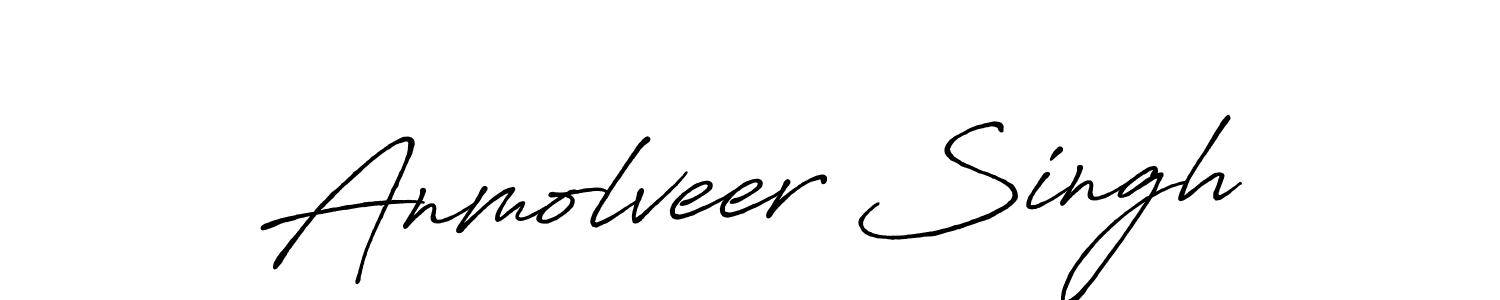 Make a beautiful signature design for name Anmolveer Singh. With this signature (Antro_Vectra_Bolder) style, you can create a handwritten signature for free. Anmolveer Singh signature style 7 images and pictures png