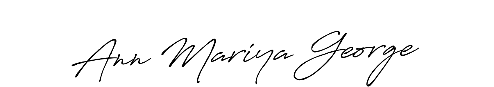 Ann Mariya George stylish signature style. Best Handwritten Sign (Antro_Vectra_Bolder) for my name. Handwritten Signature Collection Ideas for my name Ann Mariya George. Ann Mariya George signature style 7 images and pictures png