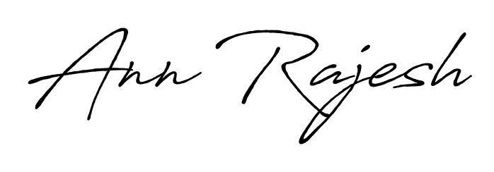 See photos of Ann Rajesh official signature. Check more albums & portfolios. Read reviews & check more about Antro_Vectra_Bolder font. Ann Rajesh signature style 7 images and pictures png