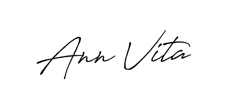 Make a beautiful signature design for name Ann Vita. With this signature (Antro_Vectra_Bolder) style, you can create a handwritten signature for free. Ann Vita signature style 7 images and pictures png