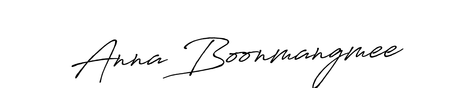Antro_Vectra_Bolder is a professional signature style that is perfect for those who want to add a touch of class to their signature. It is also a great choice for those who want to make their signature more unique. Get Anna Boonmangmee name to fancy signature for free. Anna Boonmangmee signature style 7 images and pictures png