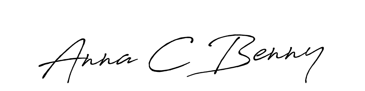 Create a beautiful signature design for name Anna C Benny. With this signature (Antro_Vectra_Bolder) fonts, you can make a handwritten signature for free. Anna C Benny signature style 7 images and pictures png