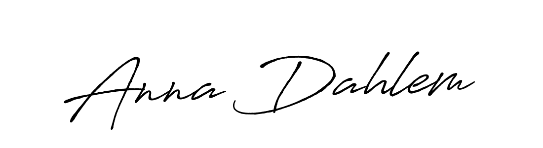 Anna Dahlem stylish signature style. Best Handwritten Sign (Antro_Vectra_Bolder) for my name. Handwritten Signature Collection Ideas for my name Anna Dahlem. Anna Dahlem signature style 7 images and pictures png