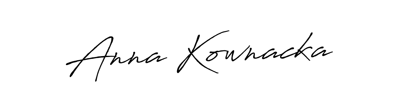 How to make Anna Kownacka name signature. Use Antro_Vectra_Bolder style for creating short signs online. This is the latest handwritten sign. Anna Kownacka signature style 7 images and pictures png