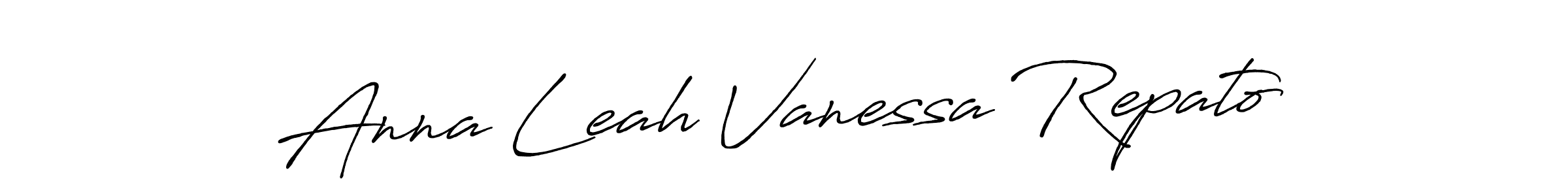 It looks lik you need a new signature style for name Anna Leah Vanessa Repato. Design unique handwritten (Antro_Vectra_Bolder) signature with our free signature maker in just a few clicks. Anna Leah Vanessa Repato signature style 7 images and pictures png