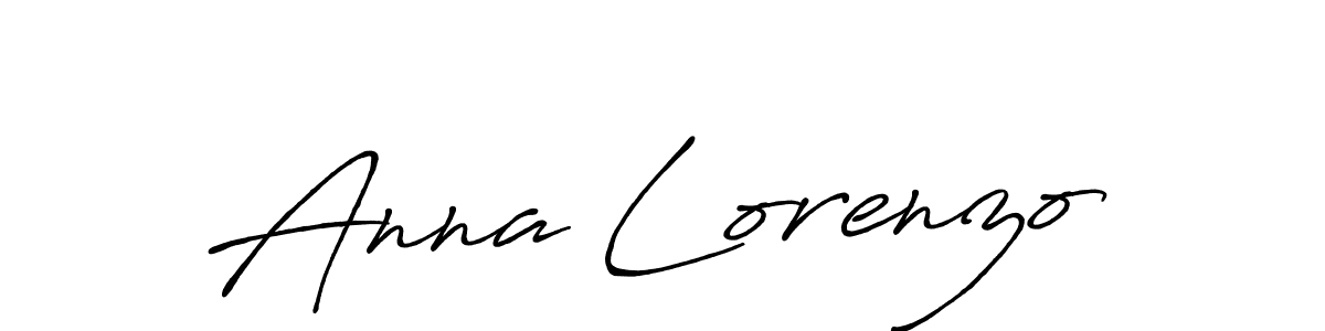 Anna Lorenzo stylish signature style. Best Handwritten Sign (Antro_Vectra_Bolder) for my name. Handwritten Signature Collection Ideas for my name Anna Lorenzo. Anna Lorenzo signature style 7 images and pictures png