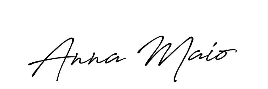 How to make Anna Maio name signature. Use Antro_Vectra_Bolder style for creating short signs online. This is the latest handwritten sign. Anna Maio signature style 7 images and pictures png