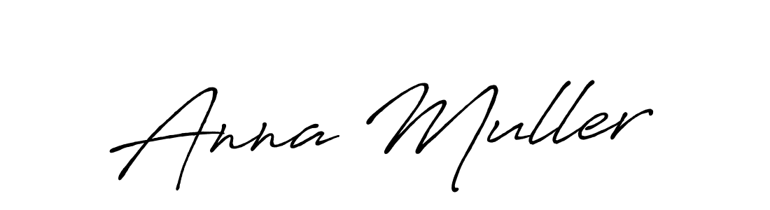 Make a beautiful signature design for name Anna Muller. With this signature (Antro_Vectra_Bolder) style, you can create a handwritten signature for free. Anna Muller signature style 7 images and pictures png