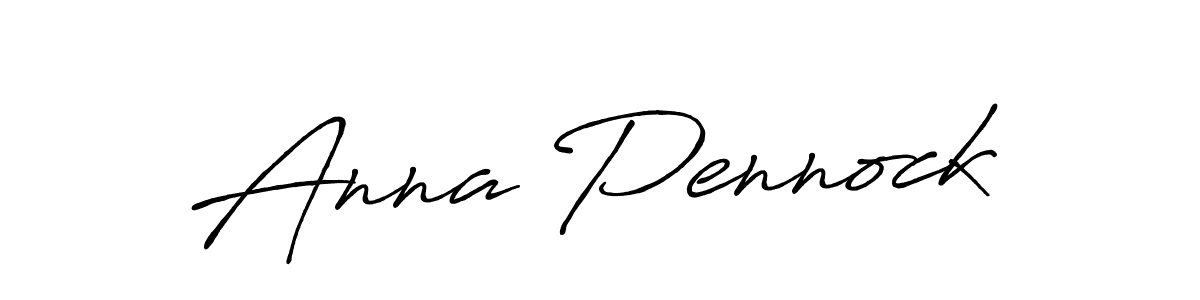 Anna Pennock stylish signature style. Best Handwritten Sign (Antro_Vectra_Bolder) for my name. Handwritten Signature Collection Ideas for my name Anna Pennock. Anna Pennock signature style 7 images and pictures png