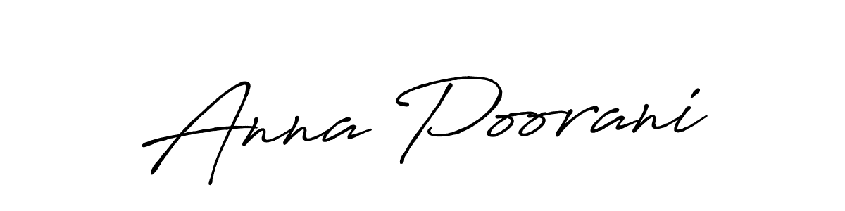 Anna Poorani stylish signature style. Best Handwritten Sign (Antro_Vectra_Bolder) for my name. Handwritten Signature Collection Ideas for my name Anna Poorani. Anna Poorani signature style 7 images and pictures png