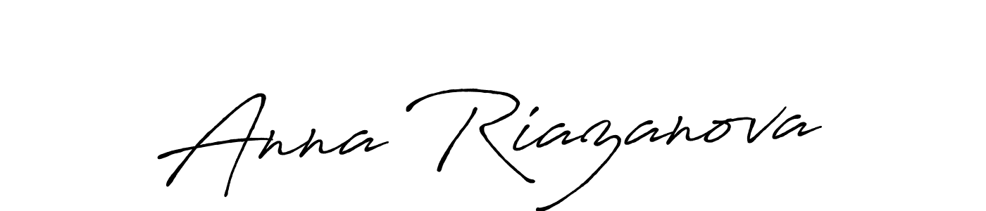 The best way (Antro_Vectra_Bolder) to make a short signature is to pick only two or three words in your name. The name Anna Riazanova include a total of six letters. For converting this name. Anna Riazanova signature style 7 images and pictures png