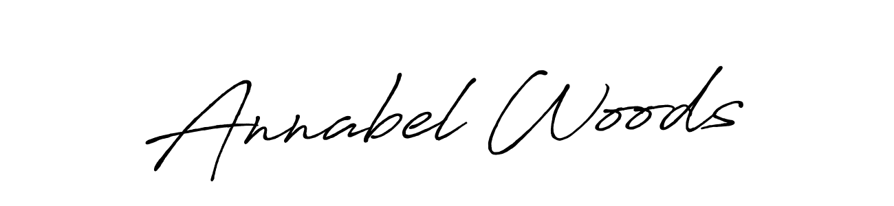 How to make Annabel Woods name signature. Use Antro_Vectra_Bolder style for creating short signs online. This is the latest handwritten sign. Annabel Woods signature style 7 images and pictures png
