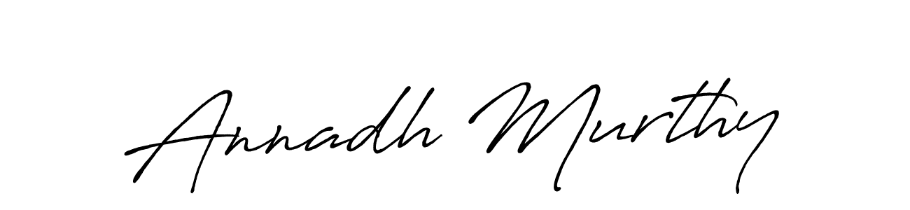 Create a beautiful signature design for name Annadh Murthy. With this signature (Antro_Vectra_Bolder) fonts, you can make a handwritten signature for free. Annadh Murthy signature style 7 images and pictures png