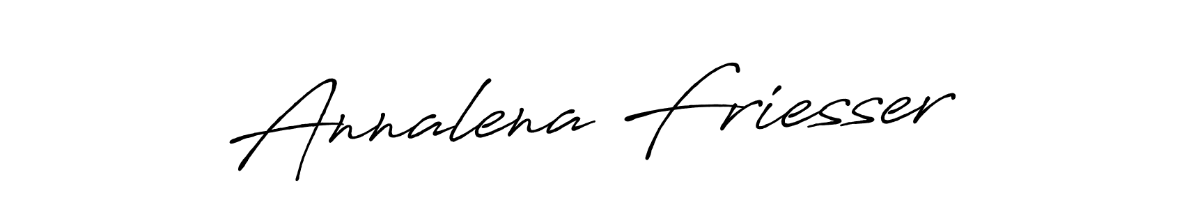 How to make Annalena Friesser name signature. Use Antro_Vectra_Bolder style for creating short signs online. This is the latest handwritten sign. Annalena Friesser signature style 7 images and pictures png