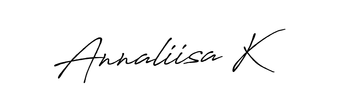 Make a beautiful signature design for name Annaliisa K. Use this online signature maker to create a handwritten signature for free. Annaliisa K signature style 7 images and pictures png