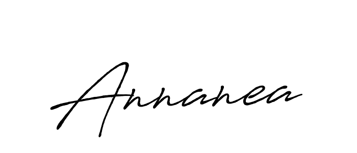 How to make Annanea name signature. Use Antro_Vectra_Bolder style for creating short signs online. This is the latest handwritten sign. Annanea signature style 7 images and pictures png