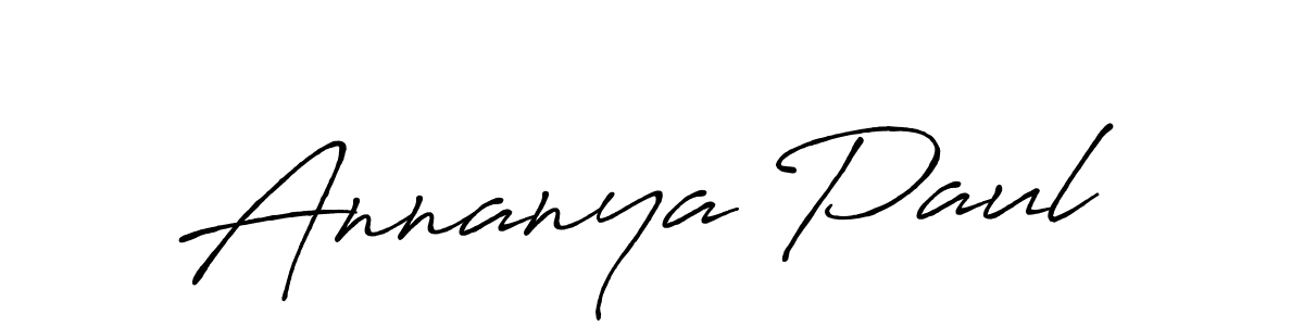 Annanya Paul stylish signature style. Best Handwritten Sign (Antro_Vectra_Bolder) for my name. Handwritten Signature Collection Ideas for my name Annanya Paul. Annanya Paul signature style 7 images and pictures png