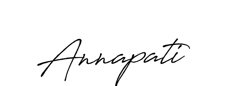 Create a beautiful signature design for name Annapati. With this signature (Antro_Vectra_Bolder) fonts, you can make a handwritten signature for free. Annapati signature style 7 images and pictures png