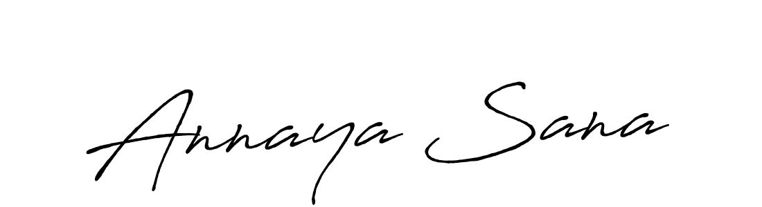 Design your own signature with our free online signature maker. With this signature software, you can create a handwritten (Antro_Vectra_Bolder) signature for name Annaya Sana. Annaya Sana signature style 7 images and pictures png