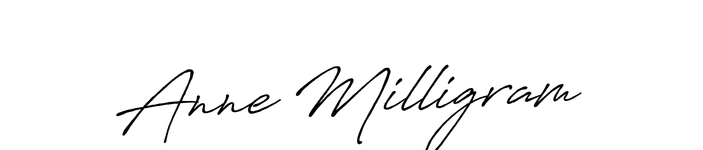 Similarly Antro_Vectra_Bolder is the best handwritten signature design. Signature creator online .You can use it as an online autograph creator for name Anne Milligram. Anne Milligram signature style 7 images and pictures png