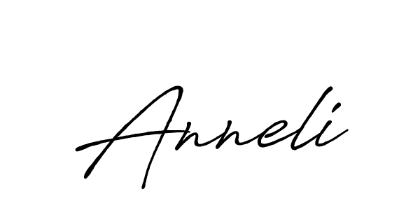 How to make Anneli name signature. Use Antro_Vectra_Bolder style for creating short signs online. This is the latest handwritten sign. Anneli signature style 7 images and pictures png